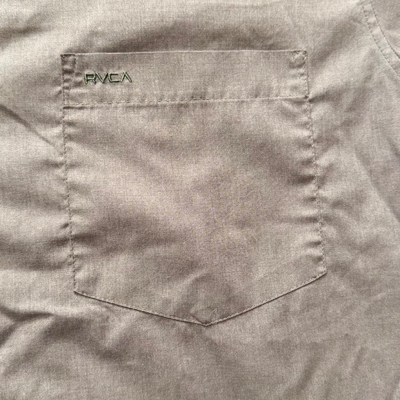 RVCA Brown Casual Button Down Shirt - Picture 2 of 14